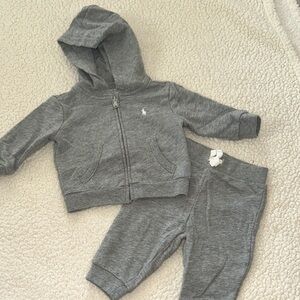 Ralph Lauren Gray Hoodie and Pants Set